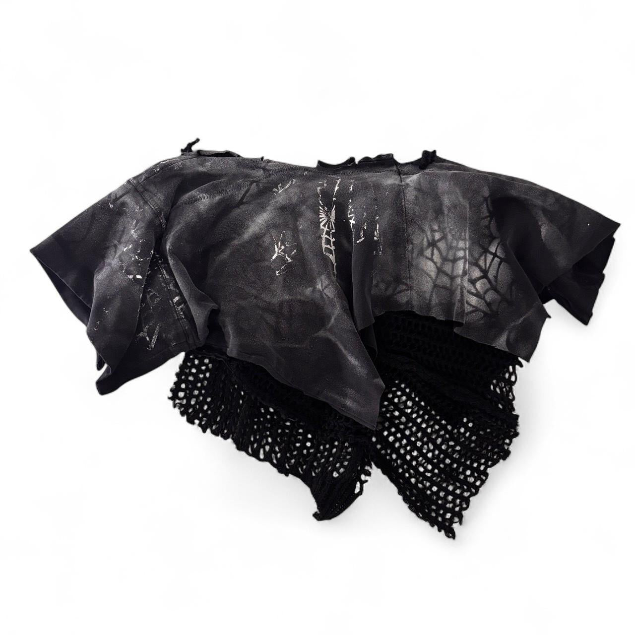 Black and White Spider Mini Skirt