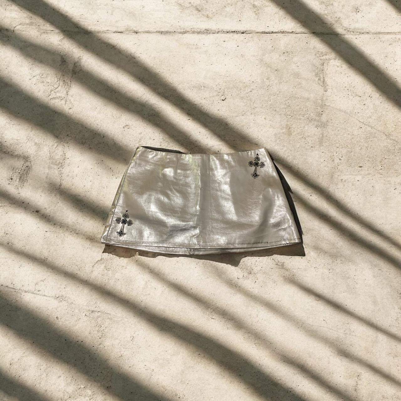 Silver Micro Mini Skirt