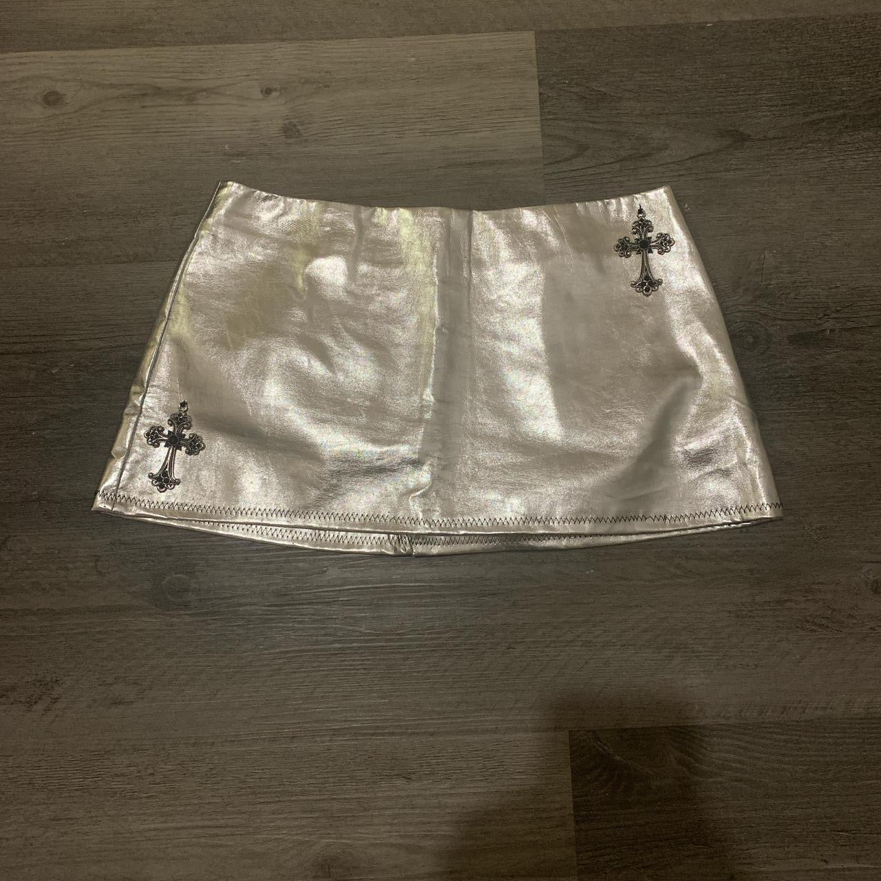 Silver Micro Mini Skirt