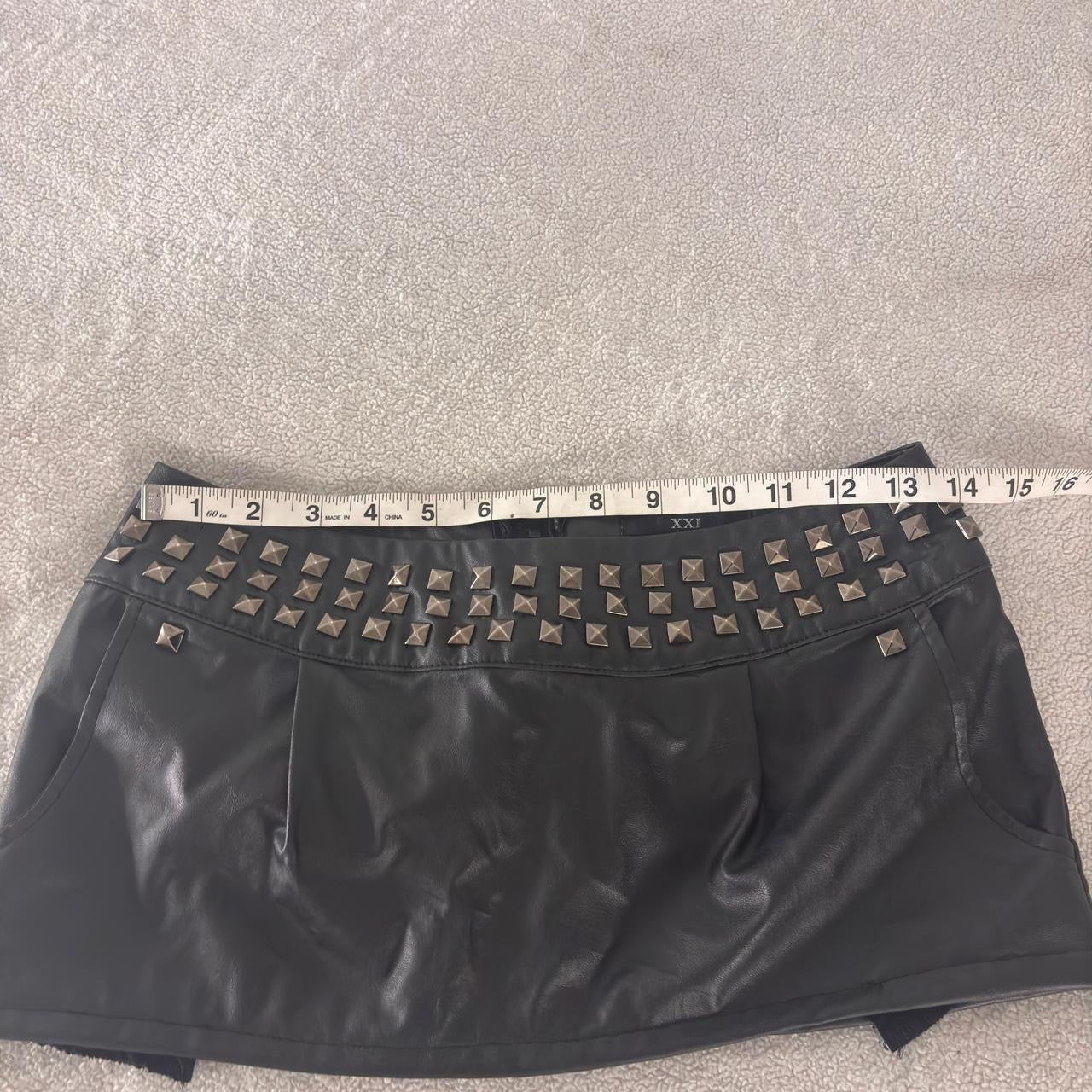Black Studded Micro Mini Skirt