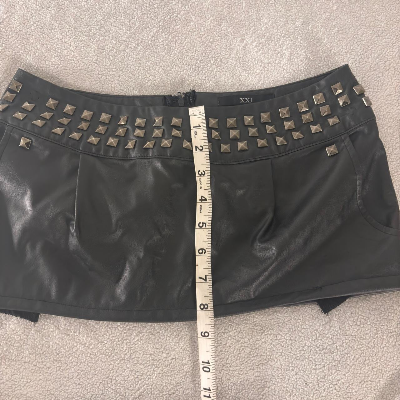 Black Studded Micro Mini Skirt