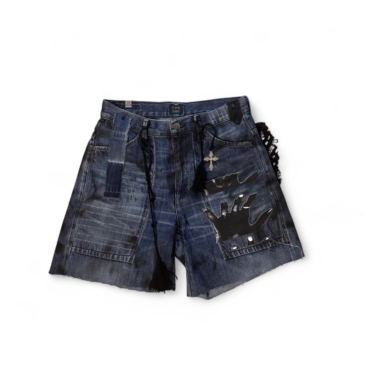 Black Denim Shorts