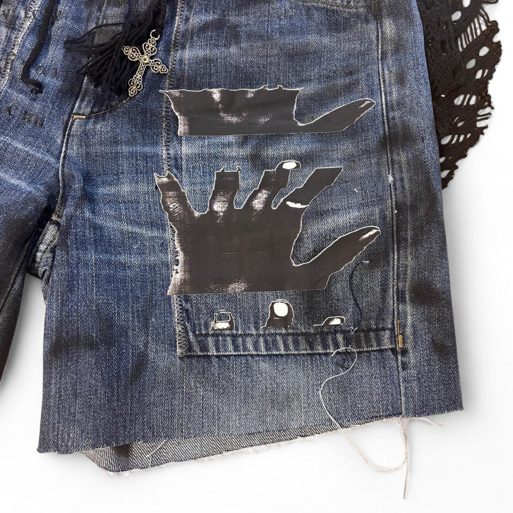 Black Denim Shorts