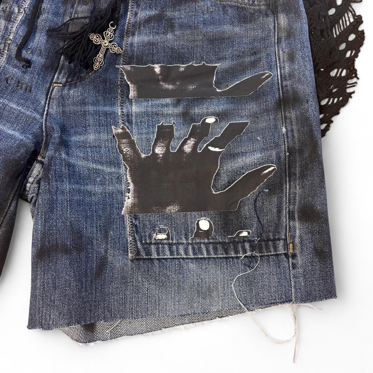 Black Denim Shorts