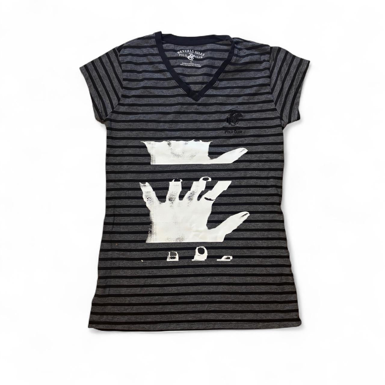 Hand Scan Striped T-shirt