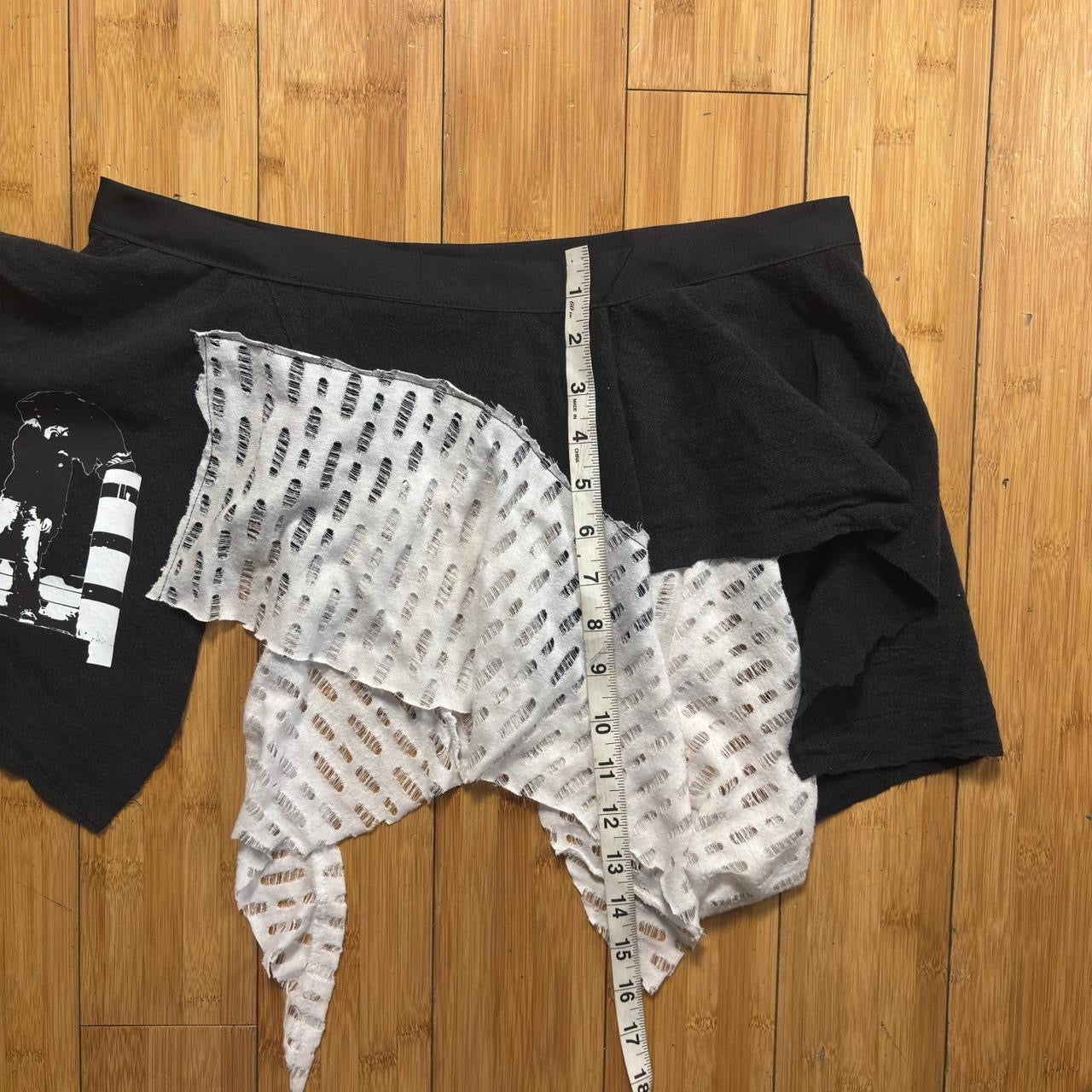 Black and White Layered Mini Skirt